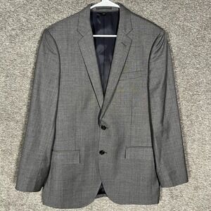 J.Crew‎ Blazer Mens 40R Gray Ludlow Tollegno Wool Coat Two Button Double Vent